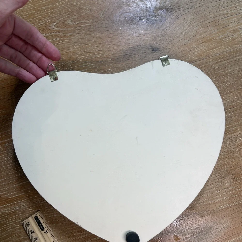Vintage Avon Heart Shaped Wooden Welcome Door Harp Cottagecore Grandmacore Cute